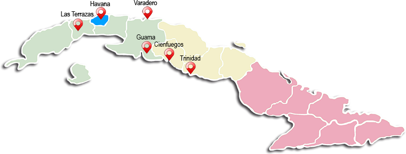Map of FANTASÍA CUBANA