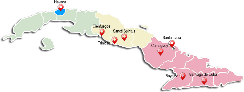 Map of LA LLAVE DEL CARIBE